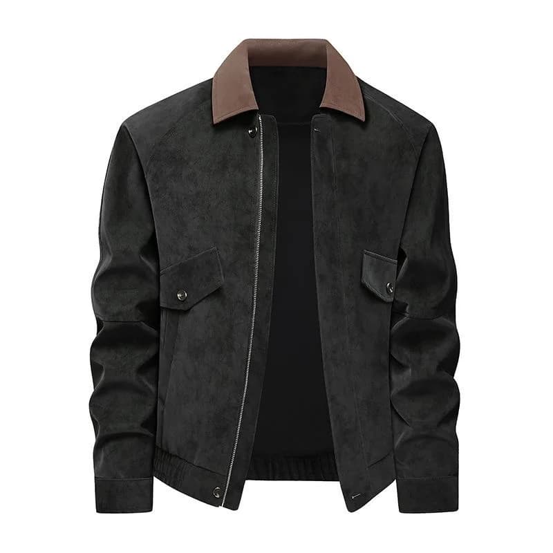 New Autumn/Winter Fashion Trendy Solid Color American Retro PU Leather Jacket Men's Casual Loose Sport High-Quality Coat