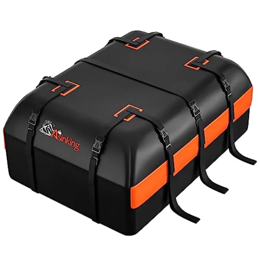 Borsa da Tetto per Auto Impermeabile e Resistente 840D per Tutti i Veicoli con/senza Portapacchi - Tappetino Antiscivolo, 6 Ganci, Borsa Portaoggetti 2 E