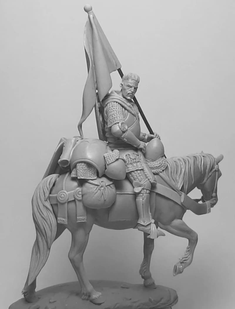 1/32 Bilancia 54 millimetri Pressofuso Figura In Resina Modello Kit Polacco Cavaliere Hobby Giocattoli In Miniatura Smontato Non Verniciato FAI DA TE Diorama