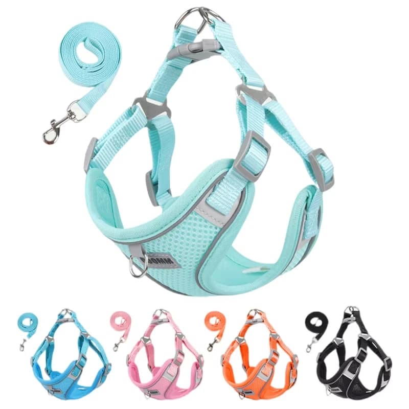 Reflective Dog Harness Vest for Small Medium Dogs Cats No Pull Pet Chest Strap Soft Breathable Puppy Kitten Vest Jacket