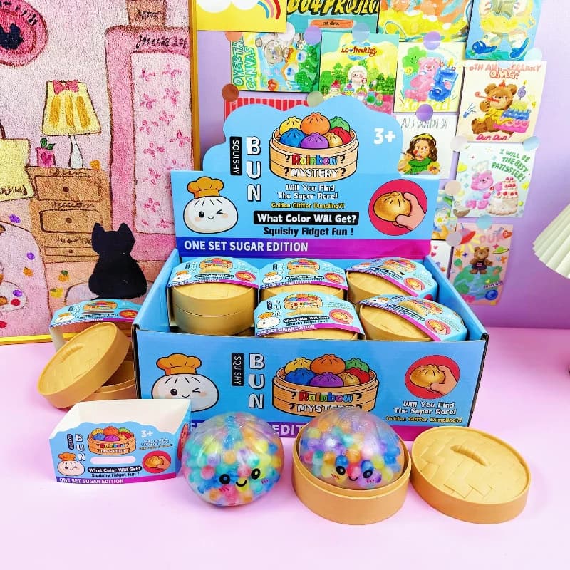 Giocattolo Antistress con Perline d'Acqua Colorate, Palla Morbida da Spremere, Giocattolo Sensoriale per Bambini e Adulti, Regalo per la Decompressione