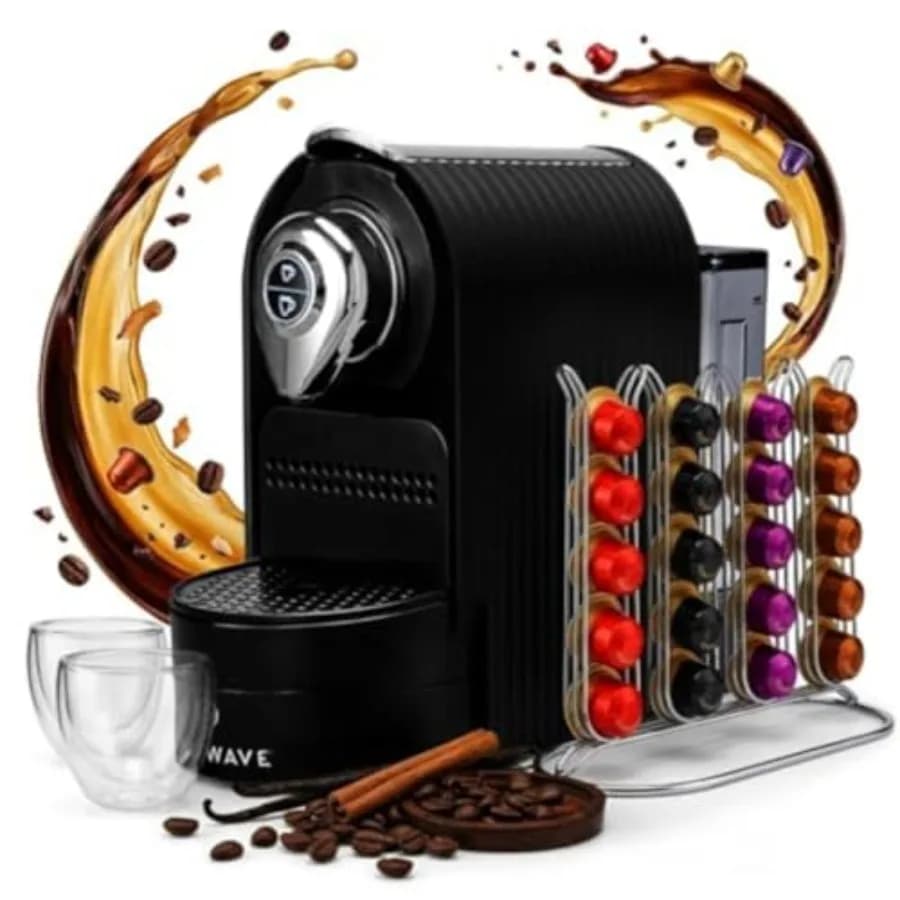 Macchina per Espresso - Compatibile, 20 Bar di Pressione, Riscaldamento Rapido, Design Compatto, Spegnimento Automatico, Serbatoio Lavabile in Lavastoviglie
