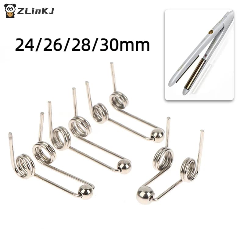 ▶2Pcs Wire Diameter 1.2mm Curling Iron Replacement Double Return Torsion Spring Hair Curling Rod Accessories