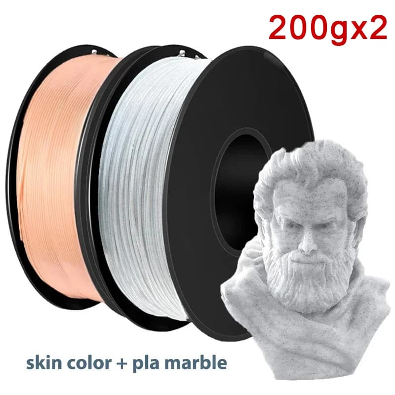 1,75 mm PLA thread for 3D printer - 2 colors 200Gx2 pieces 400G total, fast shipping from United States