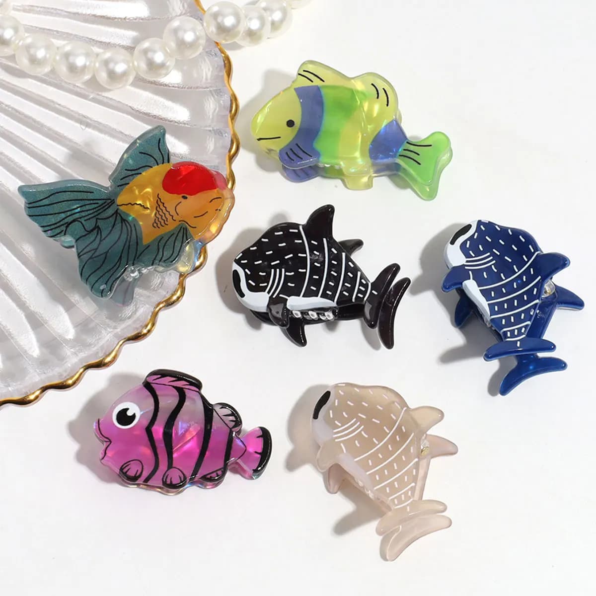 Fun marine animal small grab clip female back of head cartoon shark clip hairpin cute hair accessories