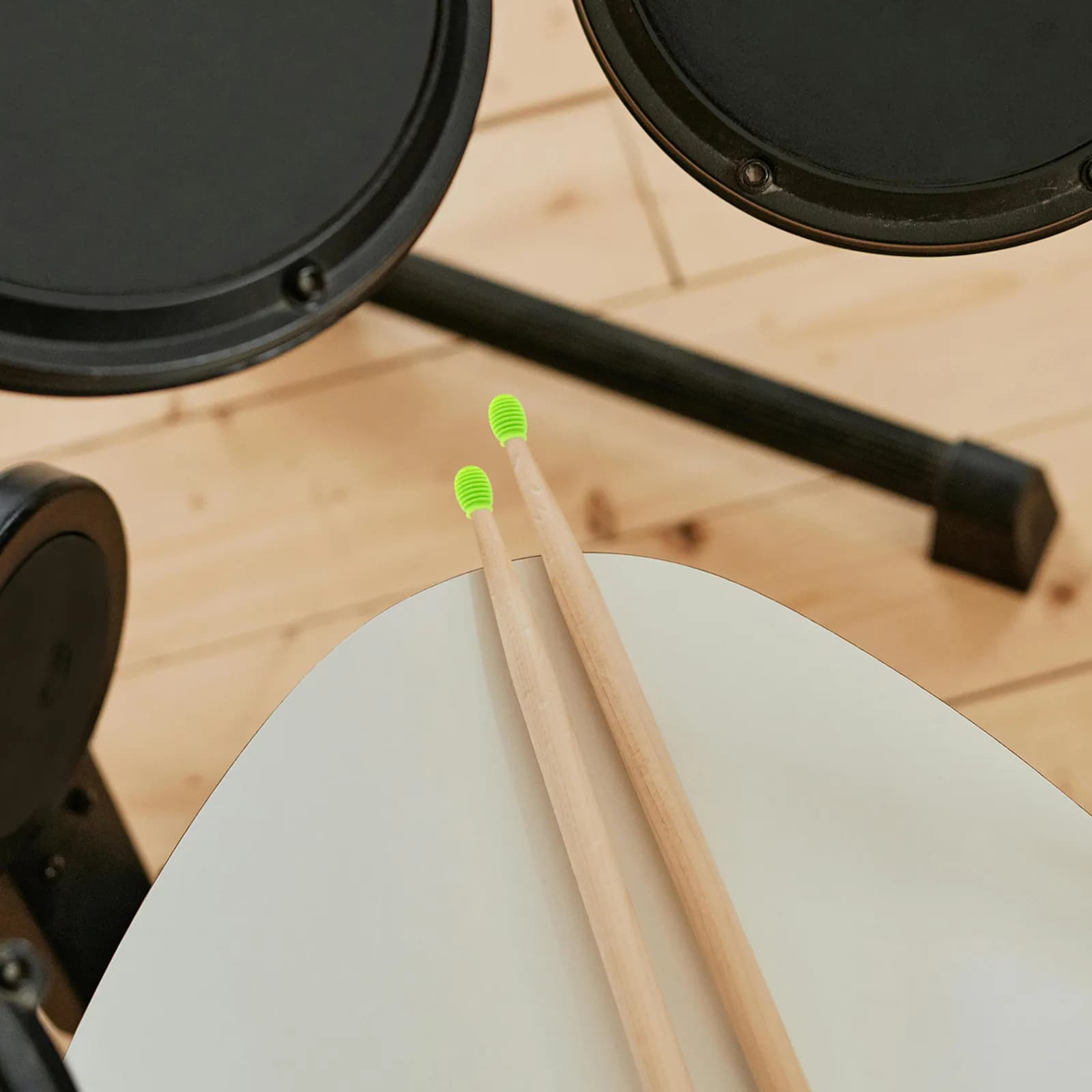 3Pairs Drumstick Tip Covers Silicone Spiral Design Drum Mute Kit Quiet Drum Practice Pads Accessories Instrument Accessories