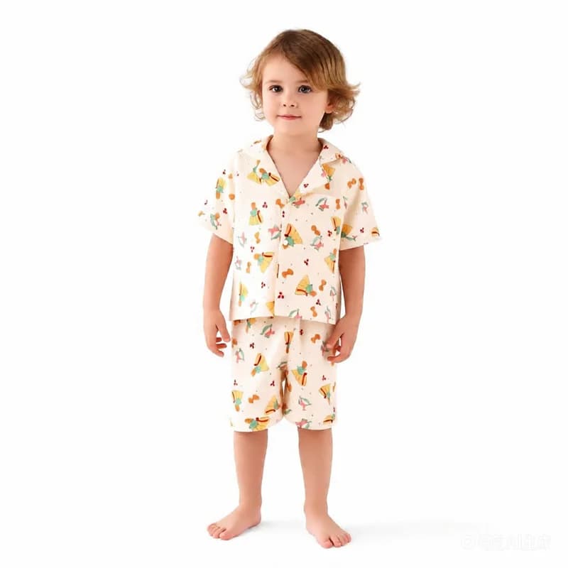 Baby Boys Girls Sets Short Sleeves Pajamas Cotton Homewear Clothes Outfit Suit Shirt Tops+Pants 2PC 0-6Years