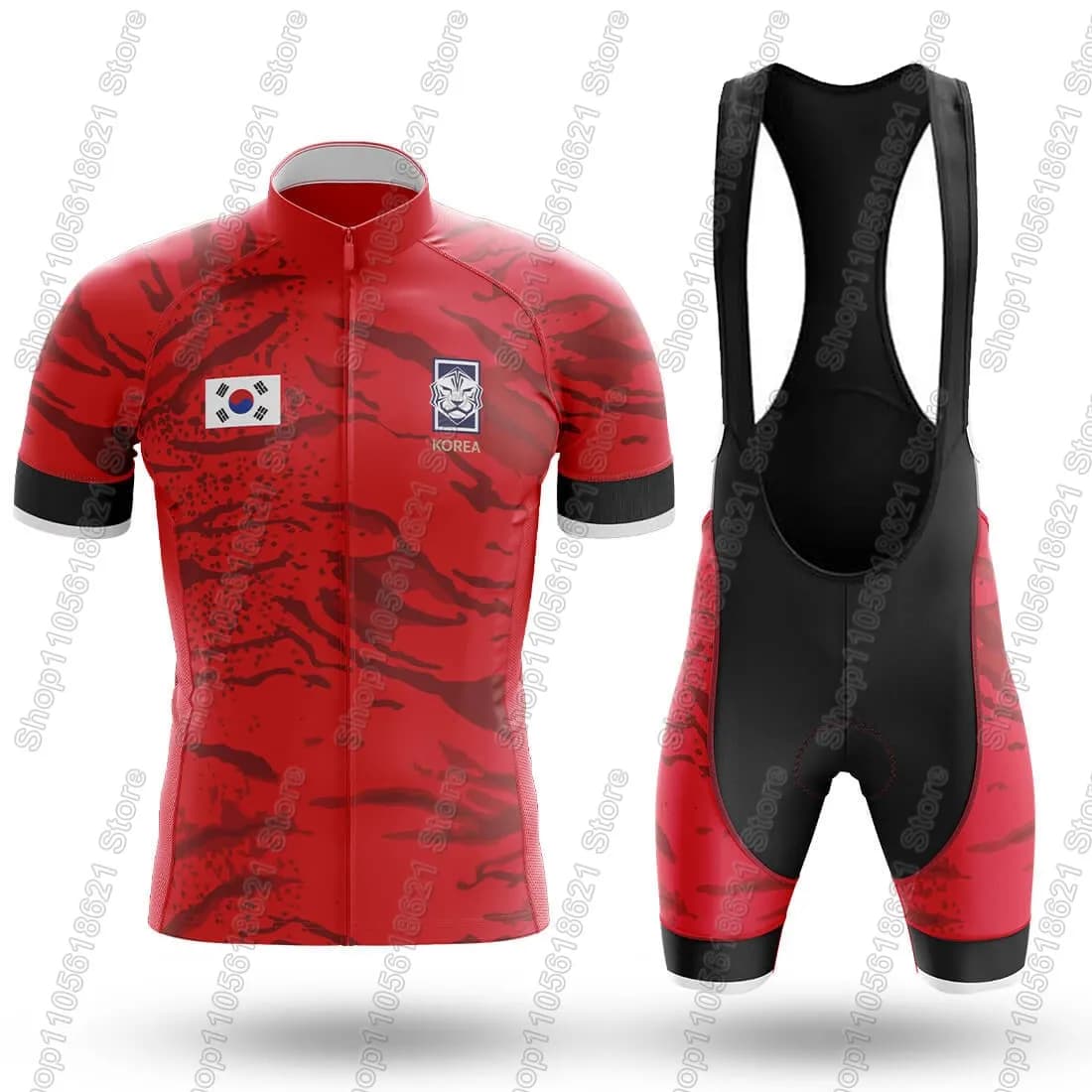 South Korea Team 2026 Cycling Jersey Set Men Summer Bicycle Clothing Road Bike Shirts Suit Bicycle Bib Shorts MTB Ropa Maillot