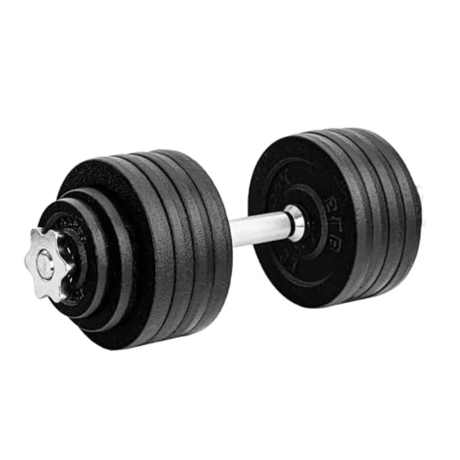 Set di Manubri Regolabili Stile Classico con Piastre Pesi e Connettori Star Lock da 40 libbre a 200 libbre