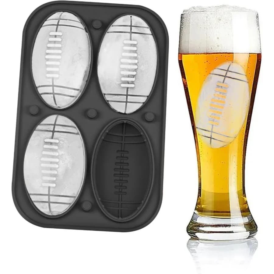 Vassoio per cubetti di ghiaccio Foall Stampo per cubetti di ghiaccio 3D con imbuto per cocktail Bourbon Brandy Whiey Regali per uomo Forme divertenti in silicone Nero Fo