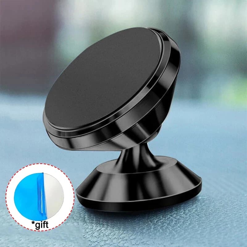 Round Magnetic Car Phone Holder Magnet Mount Stand GPS Support for iPhone 13 12 11 All Smartphones