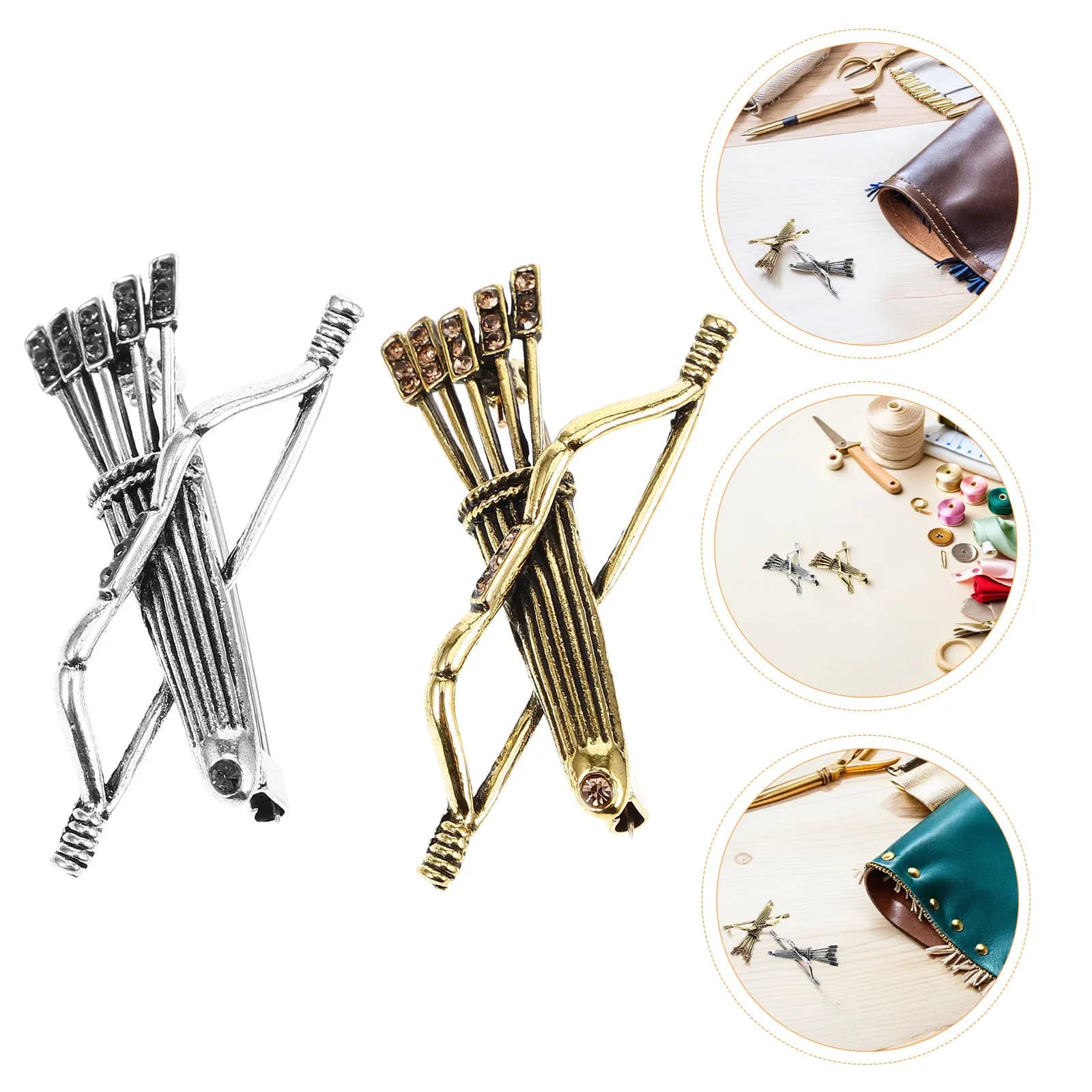 4Pcs Metal Bow Brooch Pin For Wedding Guest New Year Party Accessories Men Suit Lapel Arrow Vintage Badge Business
