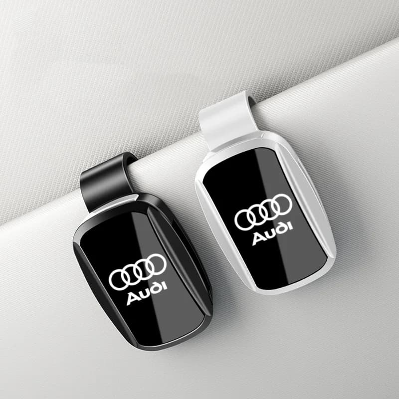 Car Sunshades Glasses Case Sunglasses Holder Glasses Clip For Audi A1 A2 A3 A4 A5 A6 A7 A8 Q1 Q2 Q3 Q4 Q5 Q6 Q7 Q8 TT S5 B8 S1