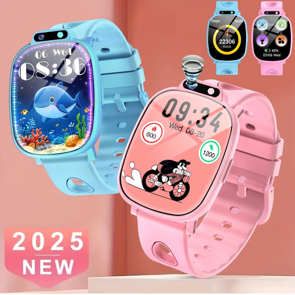 LAXASFIT Smartwatch per bambini Display HD da 1,88 pollici Album fotografico Quadranti dell'orologio Giochi educativi divertenti Promemoria sveglia per ragazzi e ragazze