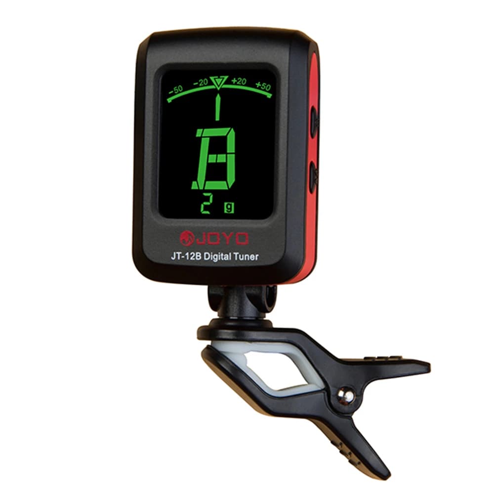 JOYO JT-06/12B Accordatore per Chitarra, Accessori per Strumenti Musicali, Accordatore a Clip per Chitarra, Basso, Violino, Ukulele