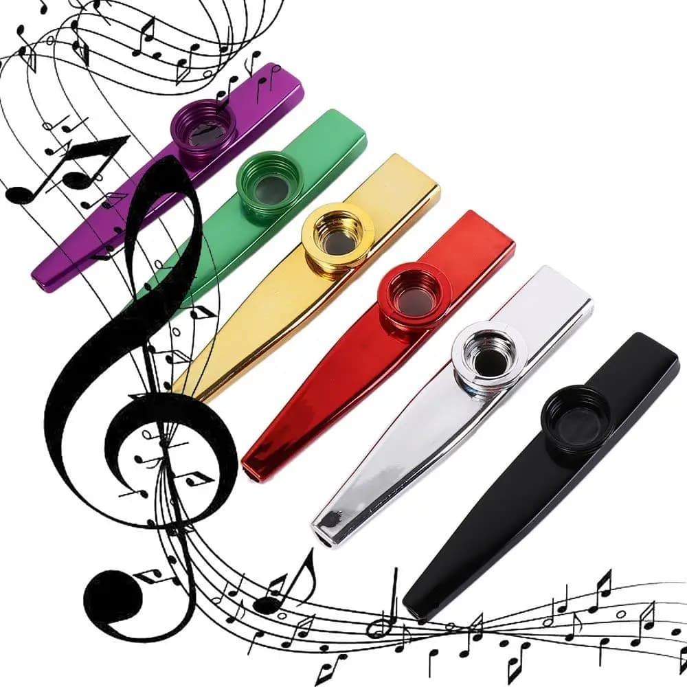 Aluminium Alloy Metal Kazoo Instruments Learn Easily Diaphragm Mouth Kazoos Multi Colors Detachable Musical Instruments Flutes