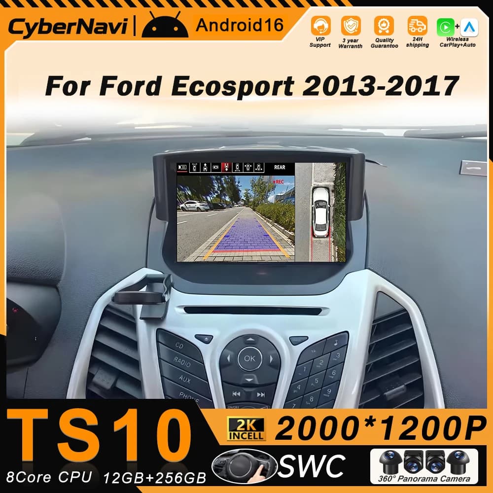 Autoradio Android per Ford EcoSport Eco Sport 2014-2018 Lettore Multimediale Video Carplay Bluetooth GPS Stereo Senza 2din DVD WIFI+4G