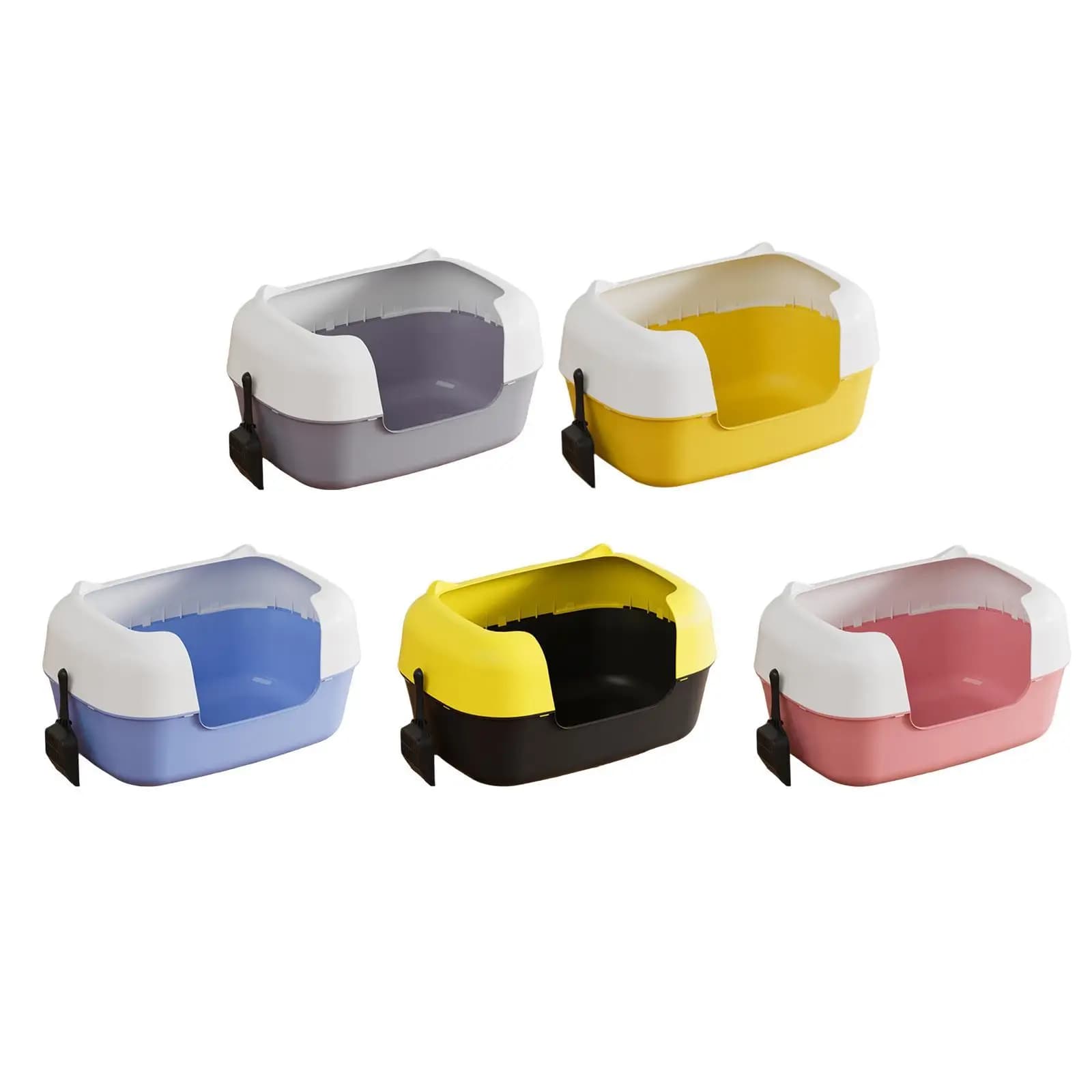 Open Top Pet Litter Box Low Entry Kitten Litter Box, Removable Kitten Toilet, Cat Cleaning Basin for All Kinds of Cat Litter