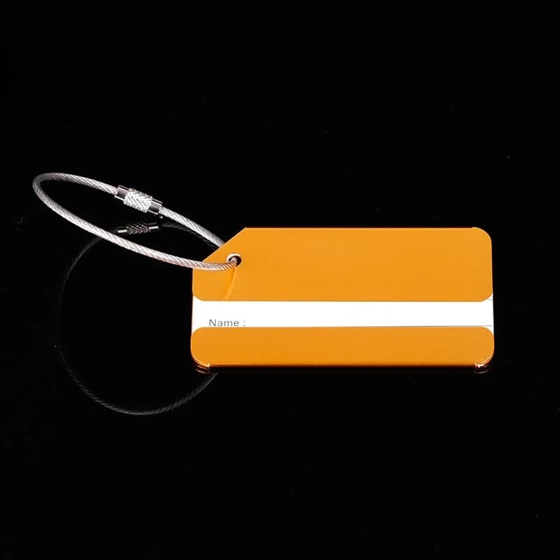 1 Pezzo Etichetta per Bagagli in Metallo Unisex, Portatile, Porta Indirizzo per Valigie, Accessorio da Viaggio, Spedizione Diretta