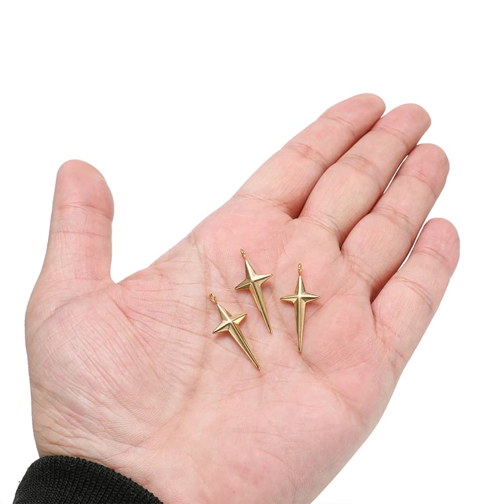 5 pendants for necklaces with cross-shaped pendants made of stainless steel gold plated for delicate jewelry earrings made by you that realize bracelet results