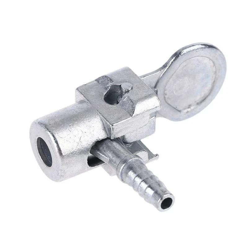 Auto 1/4 in Hose Barb Air Chuck Ottone Gonfiatore per pneumatici Blocco sul compressore d Mandrino con connettore Barb per