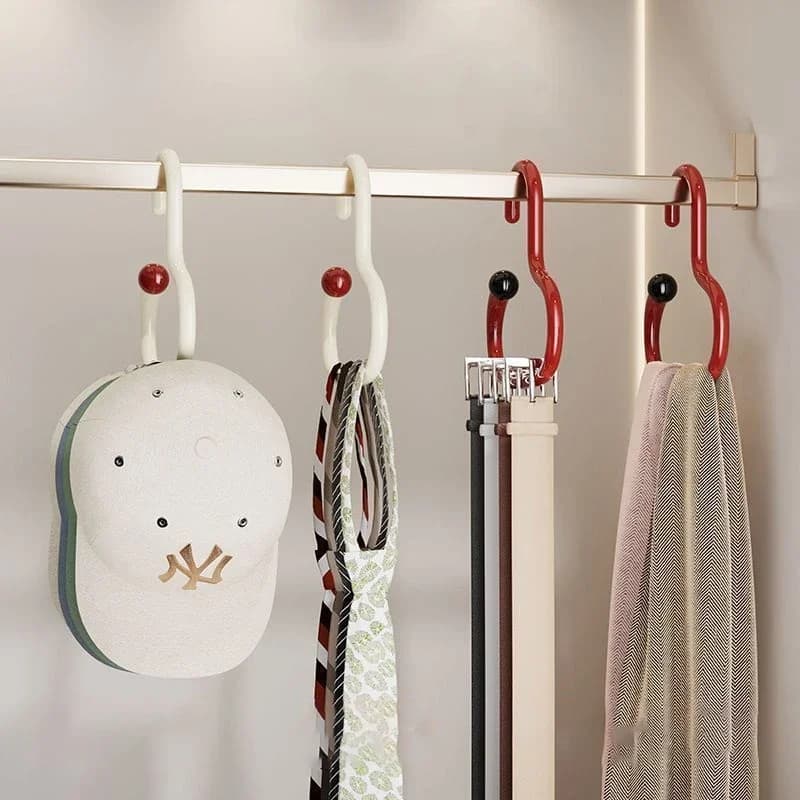 3PCS Dopamine Circular Scarf and Tie Display Stand Multifunctional Hook, Suitable for Bedroom Storage of Scarves and Tie Racks
