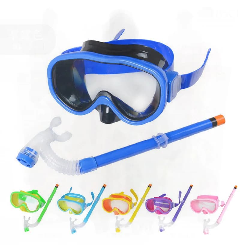 Swimwear for Men and Women for Children with Breathing Tube Snorkeling Glasses Semi- Dry - Blue Purple Pink Green Yellow