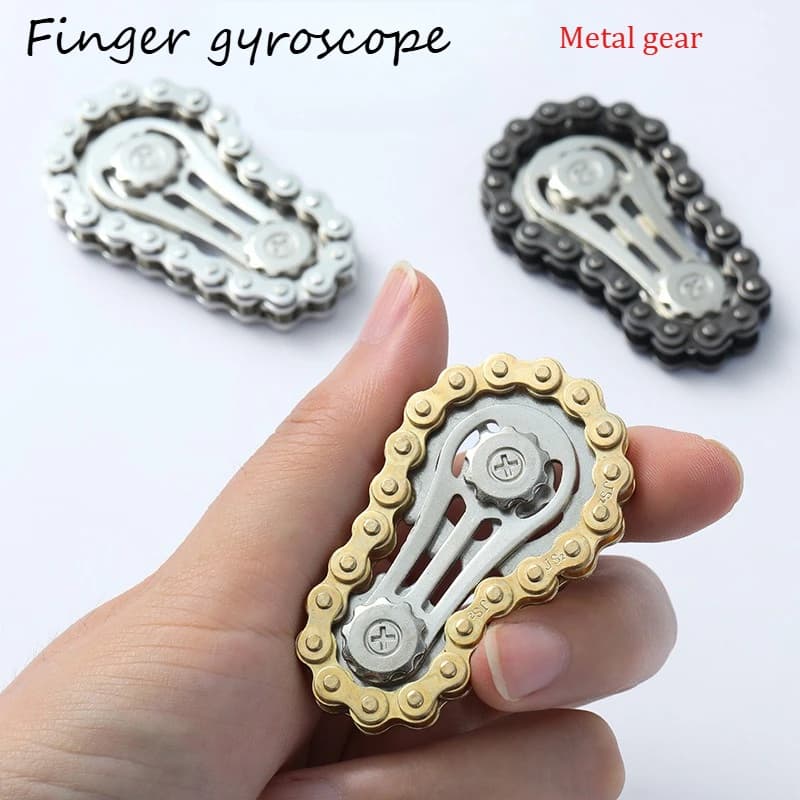Punta delle dita Giroscopio Pignoni Volano Fidget Spinner Antistress Ansia Catene di metallo EDC Spinner Agitarsi Giocattoli per bambini adulti