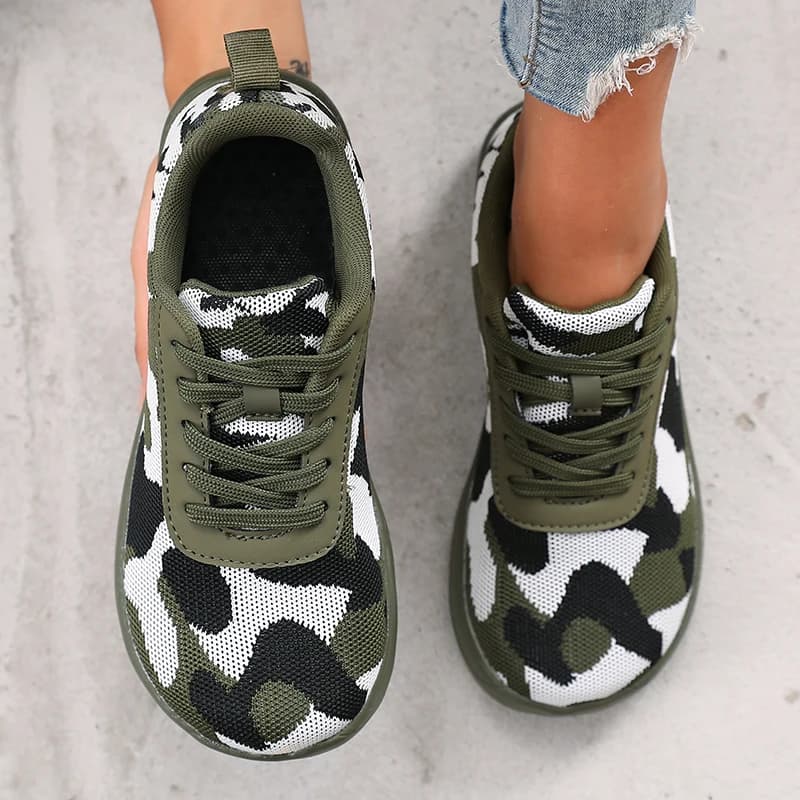 Scarpe da donna mimetiche WideToe Mesh traspirante Comode scarpe a piedi nudi con fondo piatto Nuove sneakers da uomo Chaussure De con suola morbida