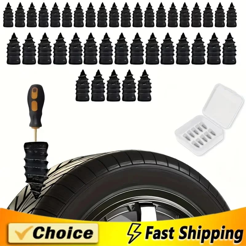 Kit universale per la riparazione di pneumatici - Utilizza chiodi a spirale resistenti per fissare immediatamente gli accessori per la riparazione di auto e moto