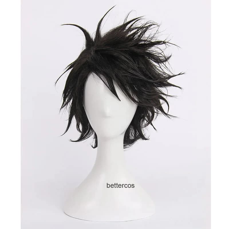 Death Note L L.Lawliet Cosplay Short Black Shaggy Layered Heat Resistant Synthetic Hair + Wig Cap X;GG6,;57