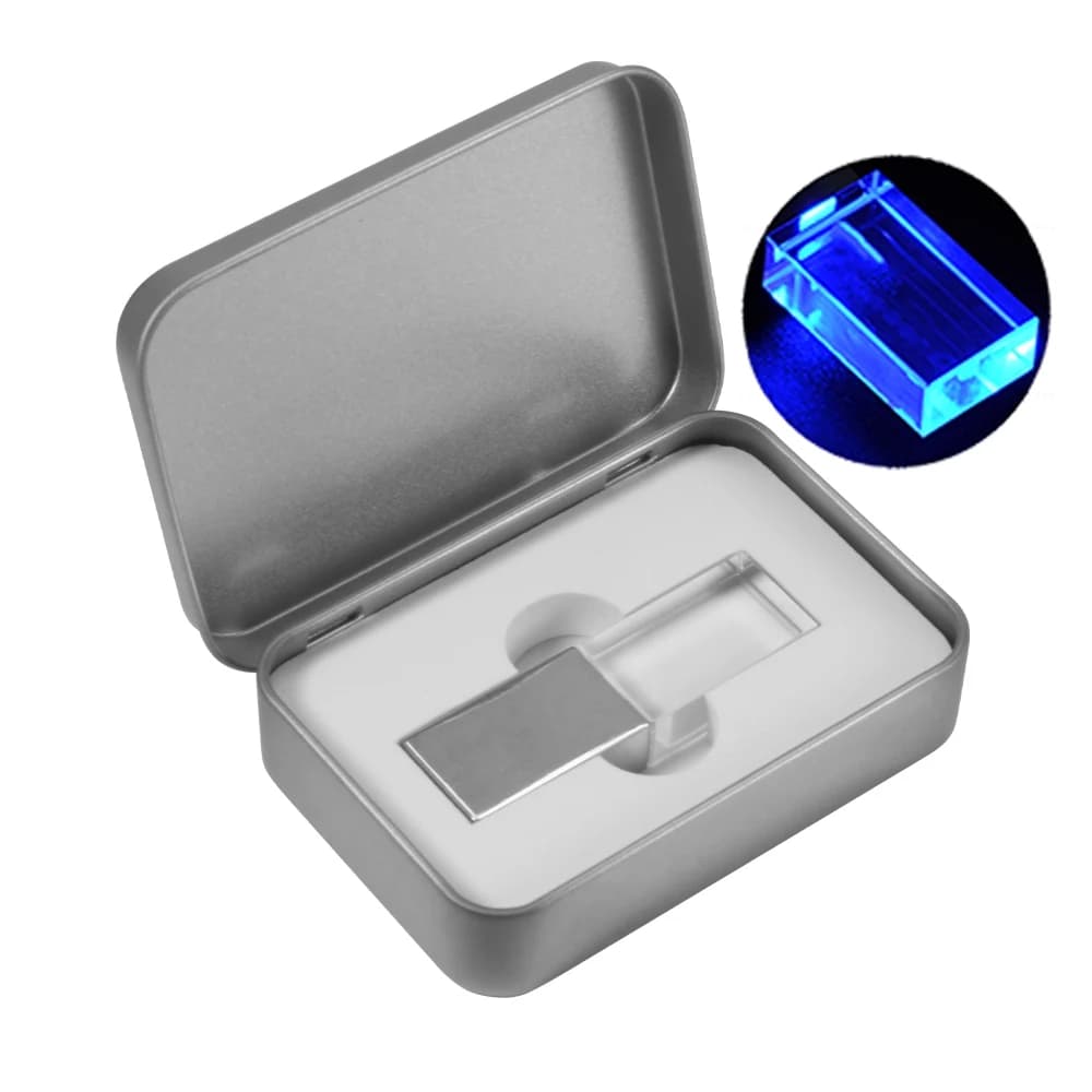 Chiavette USB 2.0 da 64GB in cristallo, idea regalo aziendale, pen drive alla moda da 32GB, chiavetta USB da 128GB.