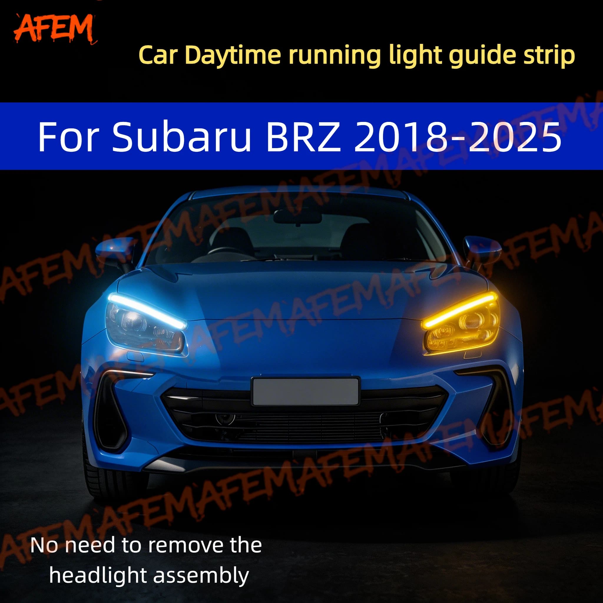 2Pcs 12V Led Guide Strip Headlight For Car Daytime Running Lights Turn Signal DRL Car Modification For Subaru BRZ 2018-2025