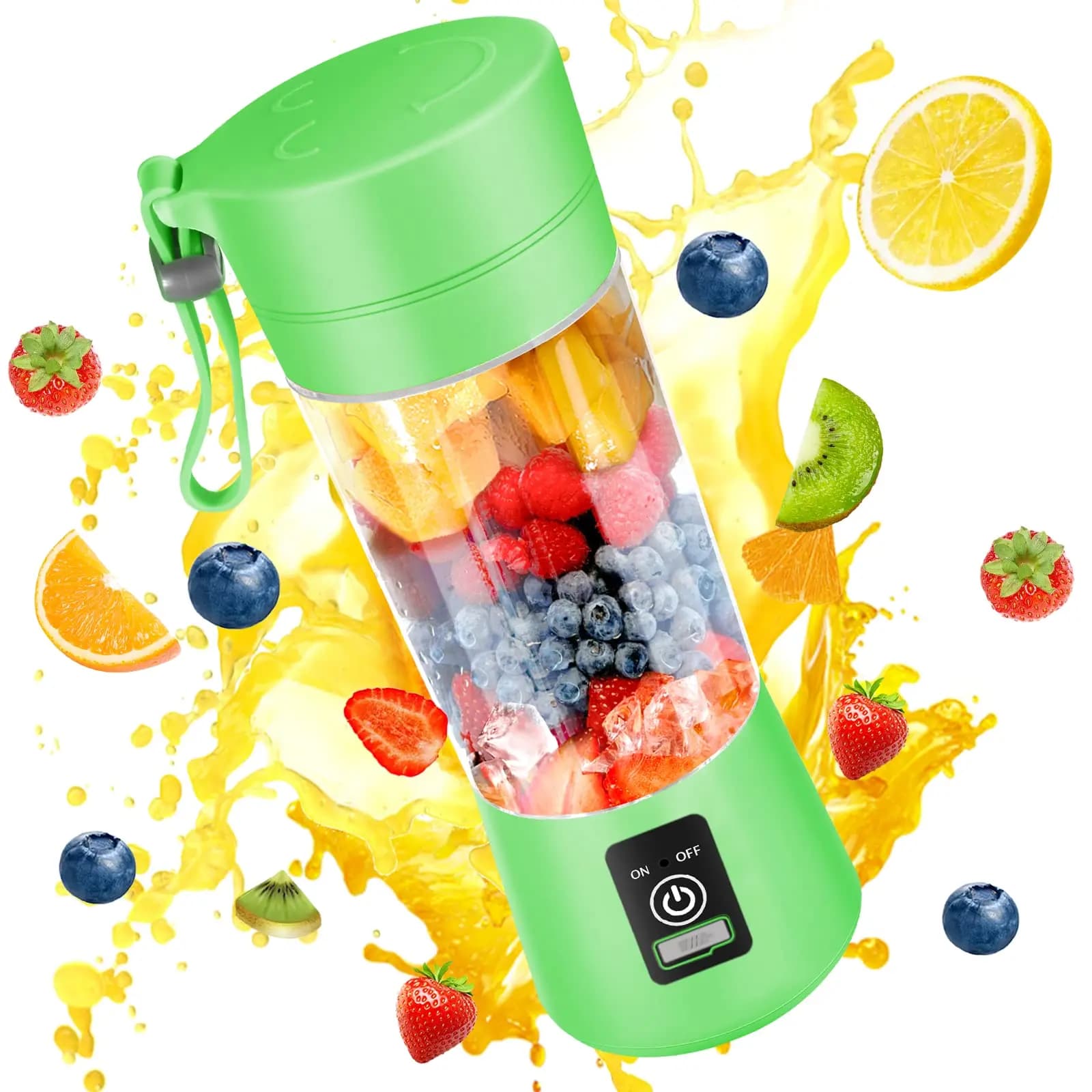 Mini spremiagrumi elettrico portatile 380ml Frullatore portatile Frullatore ricaricabile USB Frullatore di frutta arancia e limone appena spremuto