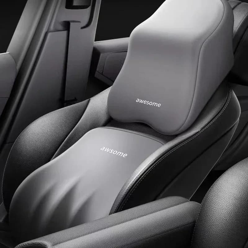 Cuscino morbido per poggiatesta e supporto lombare per auto, cuscino per il collo in memory foam con protezione per le spalle per un maggiore comfort Tools Worldmuma