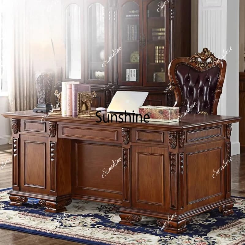 American retro solid wood painting and calligraphy table furniture set combination