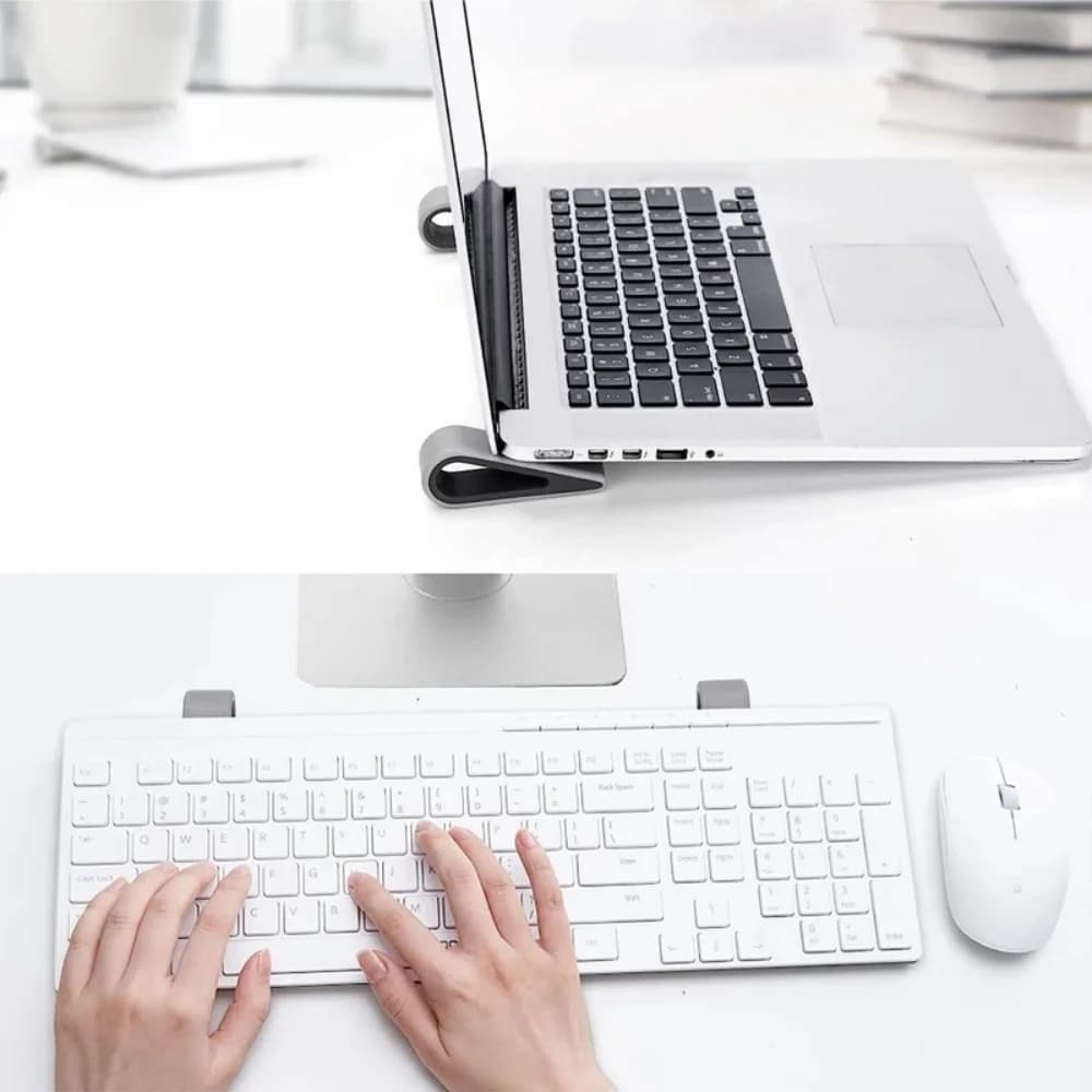 Universal Ultra Compact Portable Laptop Riser Rubber Tilting Wedge Notebook Elevated Feet Mini Keyboard Stand Anti-Slip Holder