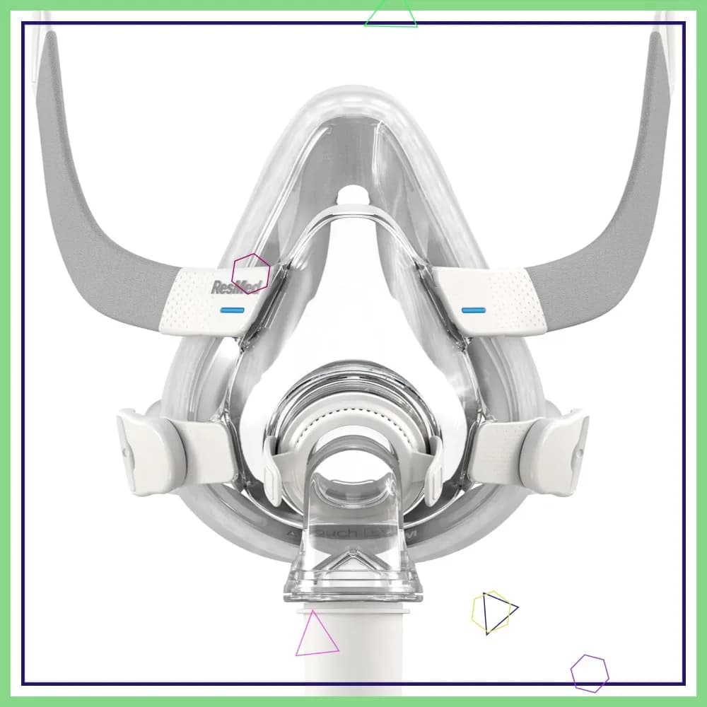 Sistema di ricambio per maschera facciale completa con gomito, misura media - Attrezzatura CPAP (cuffia non inclusa)