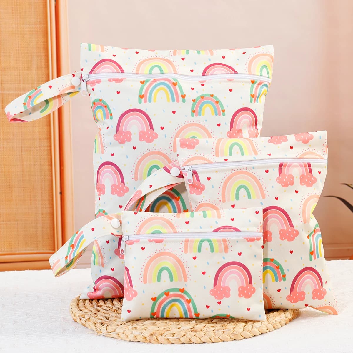 Kangobaby # La mia vita morbida # Set da 3 pezzi Borsa portaoggetti lavabile riutilizzabile per coperta per bambini Borsa da viaggio multifunzionale facile da trasportare