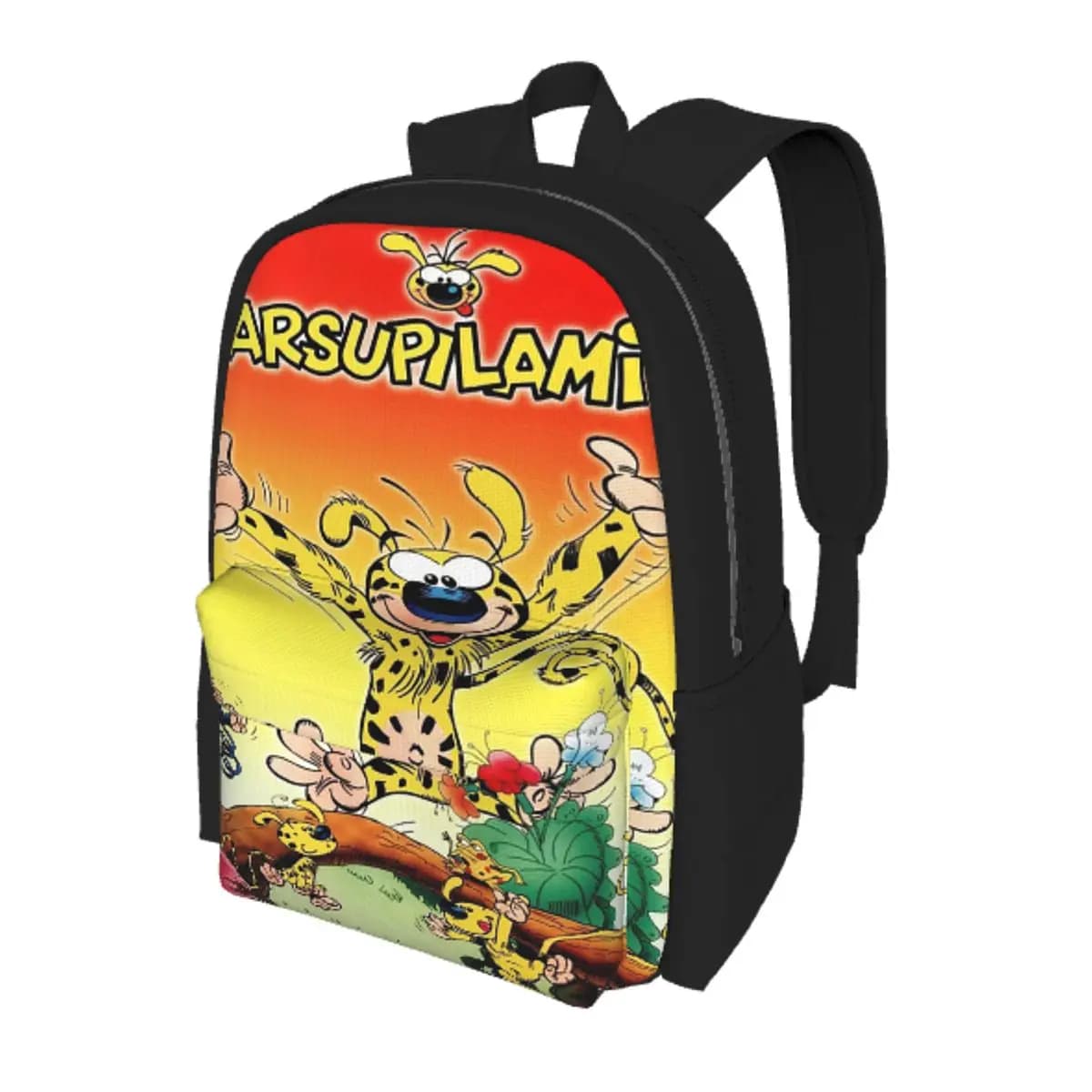 Art - Marsupilami Cartoon Anime Student Backpack School Bag Hiking Travel Daypack for Boys Girls Bookbag Shoulder Bags