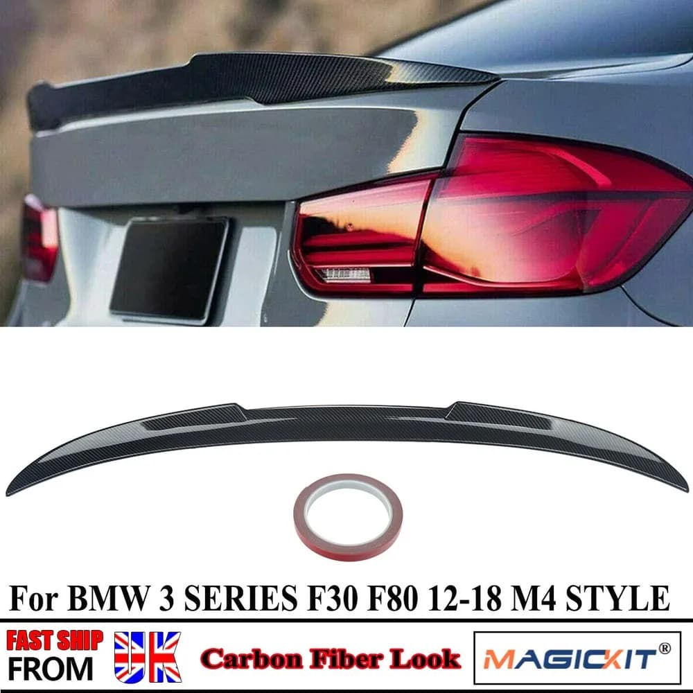 PER BMW SERIE 3 F30 BOTA POSTERIORE TRONCO LIP SPOILER F80 320i 340i 316d 335d 2012 2013 2014 2015 2016 2017 2018 Spoiler Posteriore Ala