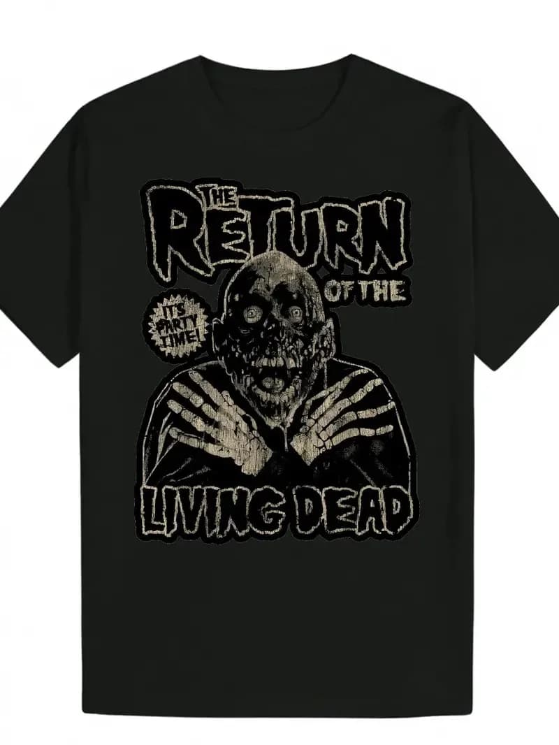 T-shirt grafica da uomo 'The Return of the Living Dead' - Girocollo casual, maniche corte
