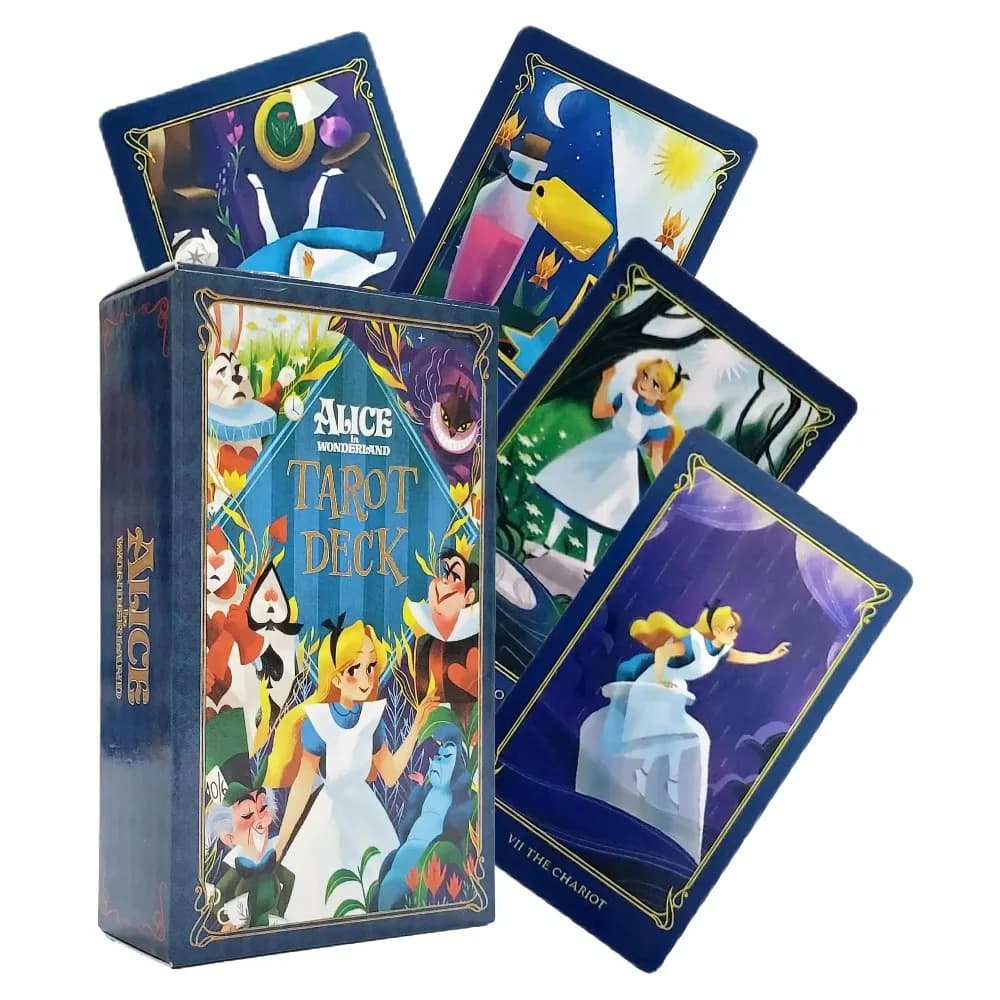 Mazzo di Carte Tarocchi Alice nel Paese delle Meraviglie, Carte Divinatorie per Profezia e Destino, Gioco da Tavolo per Feste in Famiglia, Gioco di Carte per Principianti