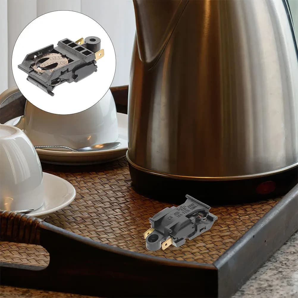 15 Pieces Switch Thermostat for Electric Kettle with Automatic Switching, Safety Button for Steam, Control with Copper Contacts, Spare 250V 16A