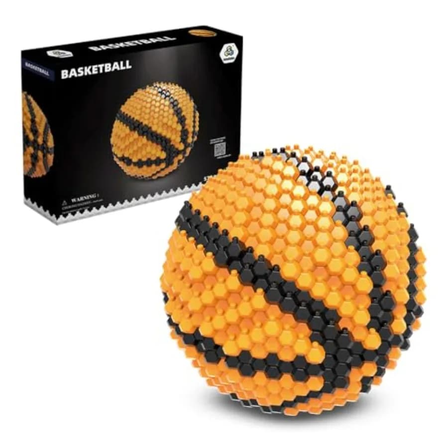 Set di Blocchi da Costruzione a Tema Basket, Decorazioni STEM Stimolanti per Adulti, Giocattoli Educativi 3D in Miniatura per Ragazzi dai 14, 15, 16 Anni e Oltre