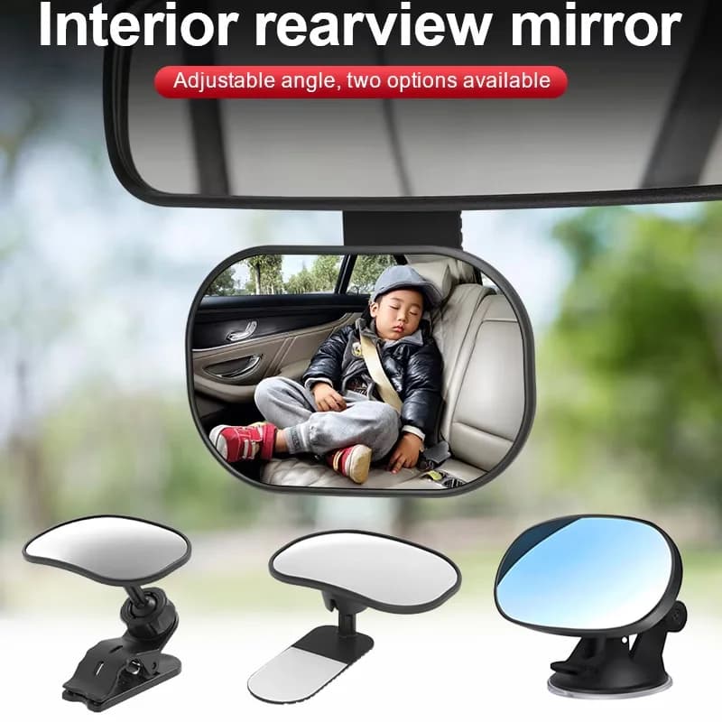 Specchietti Universali per Auto per Bambini con Rotazione a 360° ° Monitor Ausiliario Girevole per Cruscotto e Parabrezza Auto con Visiera Parasole