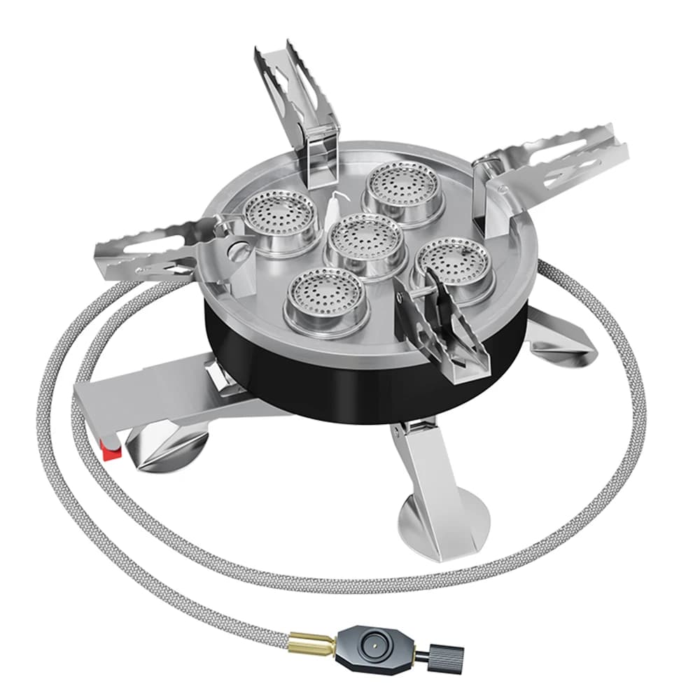11800W Portable Outdoor Stove Camping Gas Stove Foldable 5 fire stove with Picnic Cuisine hiking bag