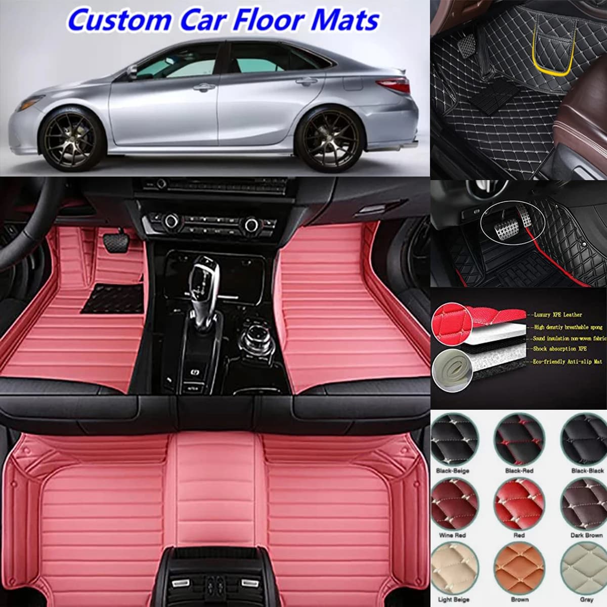 Tappetini per auto personalizzati per KIA Borrego Mohave, accessori per tappeti auto, rivestimenti impermeabili in pelle per pavimento