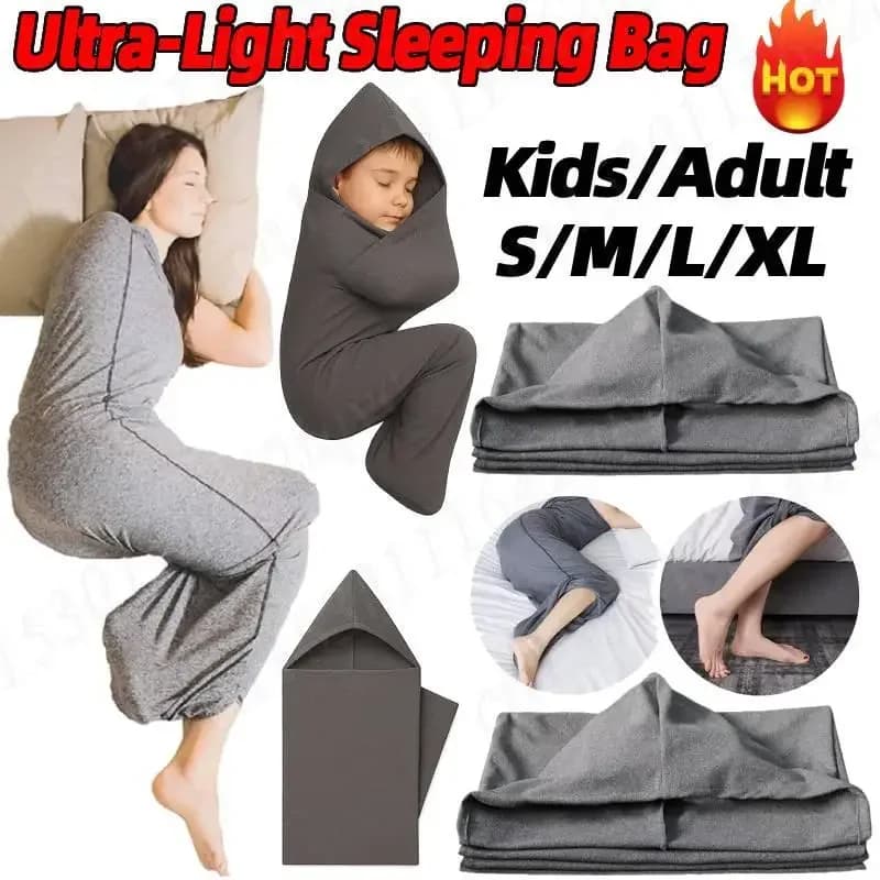 Portable Elasticized Sleeping Bag Travel Compression Cover Breathable Envelope Camping Sheet Comfortable sleeping bag for adults