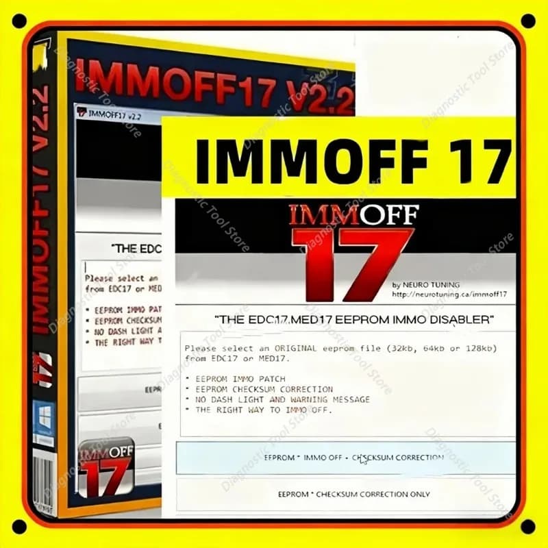 Software IMMO Off IMMOFF17 2026 Ultima Versione EDC17 Programma ECU Immo Off Immoff 17 + Keygen Gratuito + Video di Installazione + Assistenza Gratuita per l'Installazione